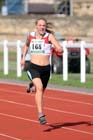Charlotte Sadler (Gateshead) taking part in the under-20s 200 metres heptathlon during the Hexham Decathlon and heptathlon.